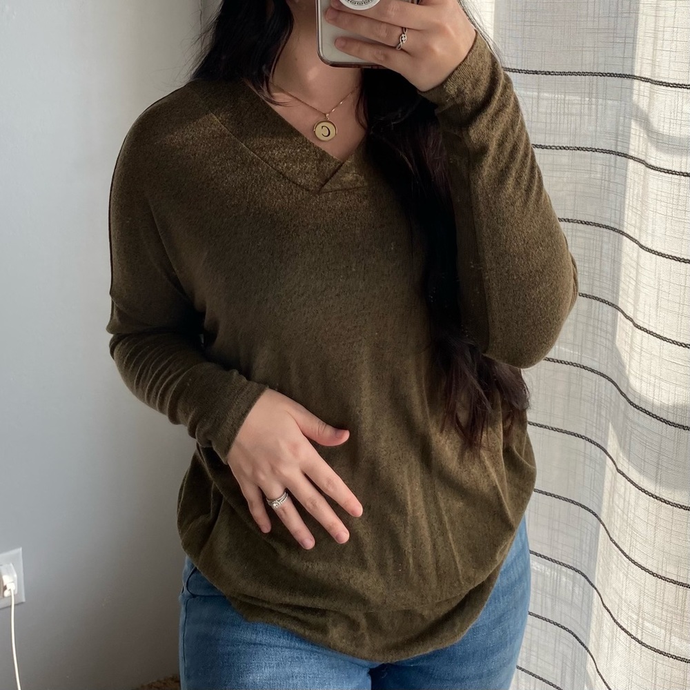 Olive green sweater